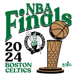 finals nba trophy boston celtics 2024 svg