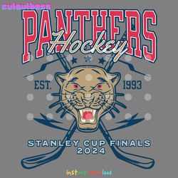 vintage panthers hockey stanley cup finals 2024 svg