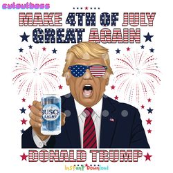 make 4th of july great again busch light png