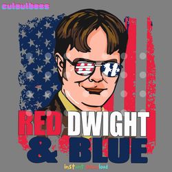 red dwight and blue 4th of july svg digital download files