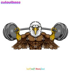 eagle weight lifter png digital download professional weight military animal cricutsilhoue