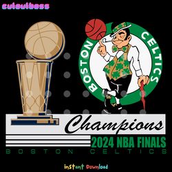 boston celtics 2024 nba finals champions trophy svg