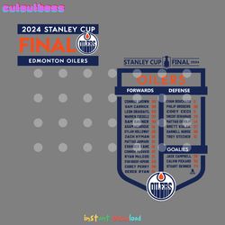 edmonton oilers 2024 stanley cup final svg