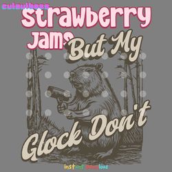 capybara strawberry jams but my glock dont svg