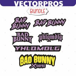 bad bunny logo svg bundle, trending svg, bad bunny svg, bunny svg, yhlqmdlg svg, bad bunny logo, bad bunny vector, bad b