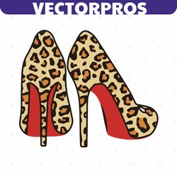 leopard high heel svg, trending svg, high heel svg, heel svg, woman outfit svg, woman shoes svg, shoes svg, leopard shoe