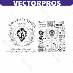 vintage jonas brothers songs svg tour 2023 tracklist svg file