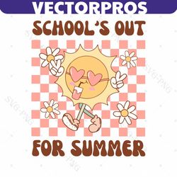 groovy schools out for summer svg