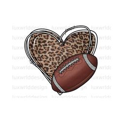 football heart leopard png | football png | football game png | sublimation design | digital design download | football shirt designs