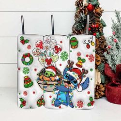 3d inflated cartoon christmas tumbler wrap, inflated christmas balloons tumbler wrap, 20 oz digital tumbler wrap, merry