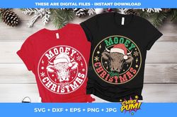 cute christmas cow svg, mooey christmas svg, cow christmas shirt svg, png, funny cow with santa hat png, funny cow png,