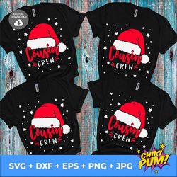 christmas cousin crew svg, cousin crew digital design png, christmas cousin shirts cut files heat transfer, sublimation,