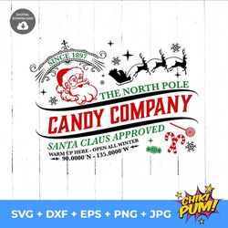 north pole candy company svg, candy company svg, christmas svg, candy