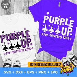 purple up for military kids svg, month of the military child svg, png, dxf, eps, jpg, military child month cut files
