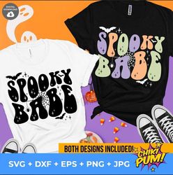 spooky babe svg cut file for cricut or silhouette, halloween svg, halloween clipart, svg for shirt, sublimation design