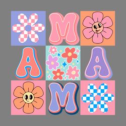 floral mama smiley face mothers day svg digital download files