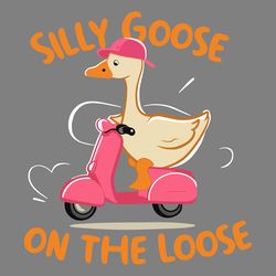 silly goose on the loose motobike svg digital download files