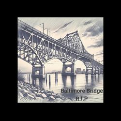 retro baltimore bridge rip collapse png digital download files