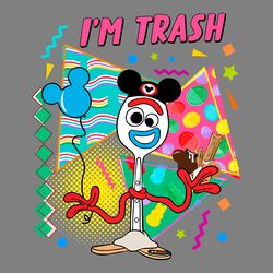 retro im trash forky disney toy story png