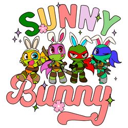 ninja turtle sunny bunny easter svg digital download files