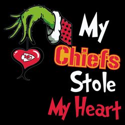 grinch hand my chiefs stole my heart svg