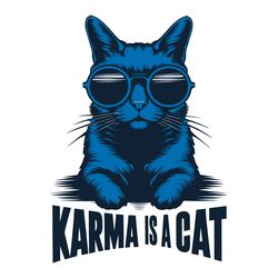 music lover karma is a cat svg digital download