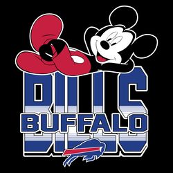 mickey mouse and buffalo bills football team svg