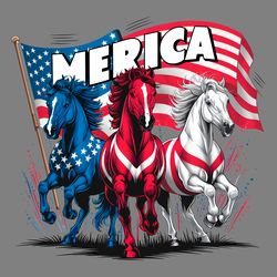 retro merica horse usa flag png digital download files