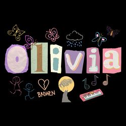 retro olivia broken doodles music png digital download files