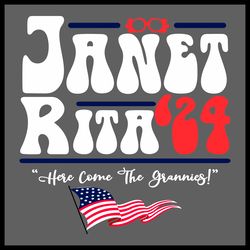janet rita 24 here come the grannies usa flag svg