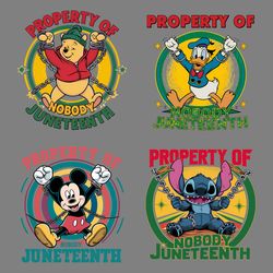 property of nobody juneteenth disney characters png bundle