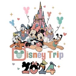 disney trip 2024 mickey friends castle png