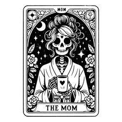 the mom tarot card skeleton mother svg digital download files