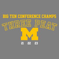 university of michigan big ten conference champs svg