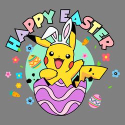 pikachu bunny ear happy easter svg digital download files