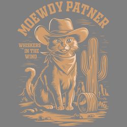 cat cowboy moewdy partner png digital download files