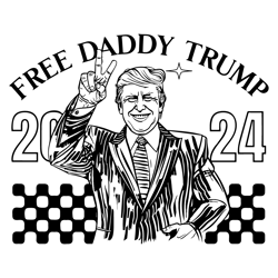 retro free daddy trump 2024 president svg