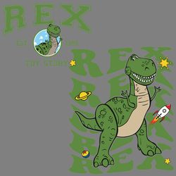 funny toy story rex dinosaur est 1995 svg