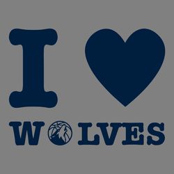 i love wolves minnesota basketball heart nba svg