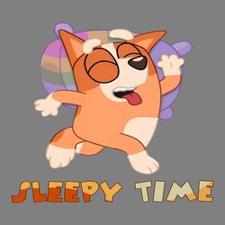 funny sleepy time bingo bluey character png