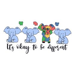 its okay to be different funny elephant svg