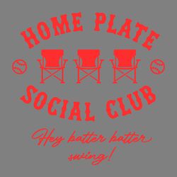 home plate social club baseball game day svg