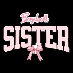 groovy baseball sister tie bow png digital download files
