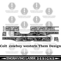 engraving laser designs colt cowboy western them design