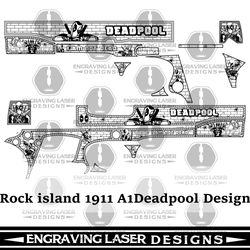engraving laser designs rock island 1911 a1 9mm deadpool design