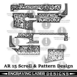 engraving laser designs ar 15 scroll & pattern design