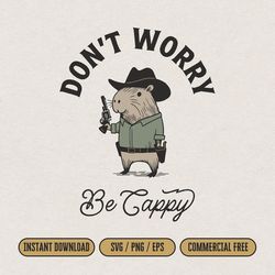 funny capybara cowboy svg for print & laser cut, western cowboy capybara lover shirt png, retro capybara wall art decor