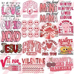 retro valentines png bundle, valentines sublimation design, groovy valentine png, love png, heart png, retro valentine p