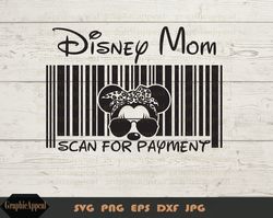 scan for payment svg, safari mouse with leopard print bandana, outline, aviator, sunglasses, cut file, svg, png, jpg, dx