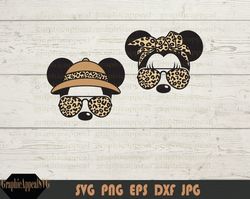 safari svg, matching, bundle, family vacation, cheetah, print, bandana, hat, ears, aviator sunglasses, instant download,